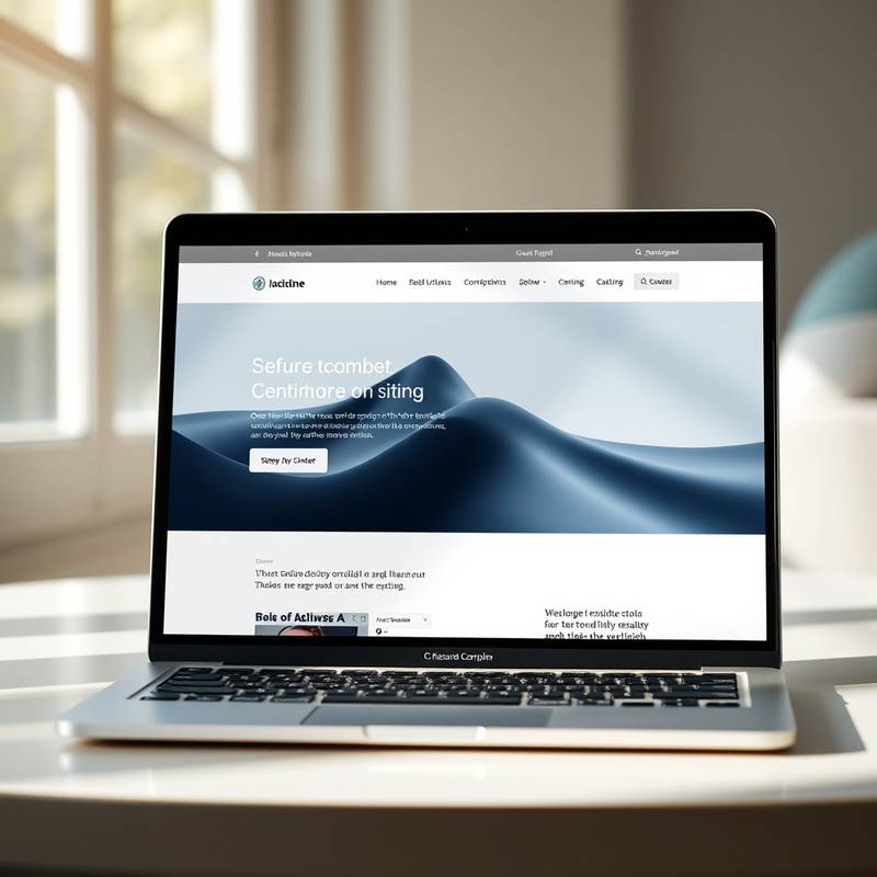 A laptop displaying a modern and responsive website design.